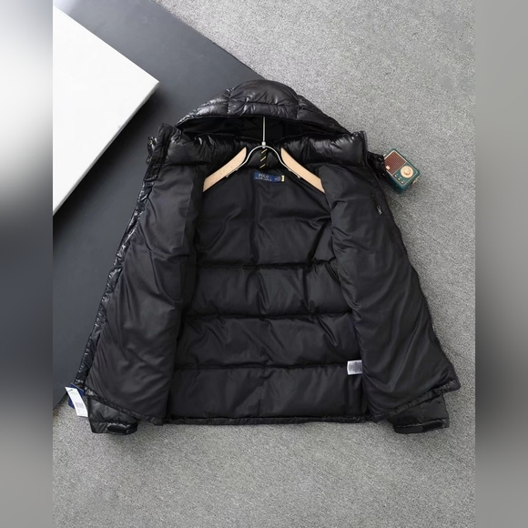 Polo Ralph Lauren Black Detachable Hood Puffer Jacket - Picture 2 of 8